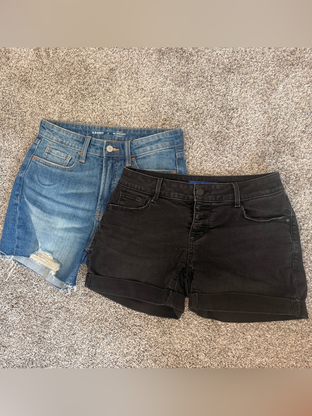 Bundle deal ❤️🔥 Black Denim Medium Rise Shorts and Americana high rise pair